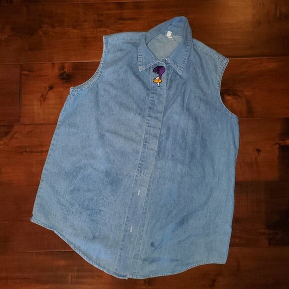 Vintage Looney Tunes Chambray - Picture 3 of 7